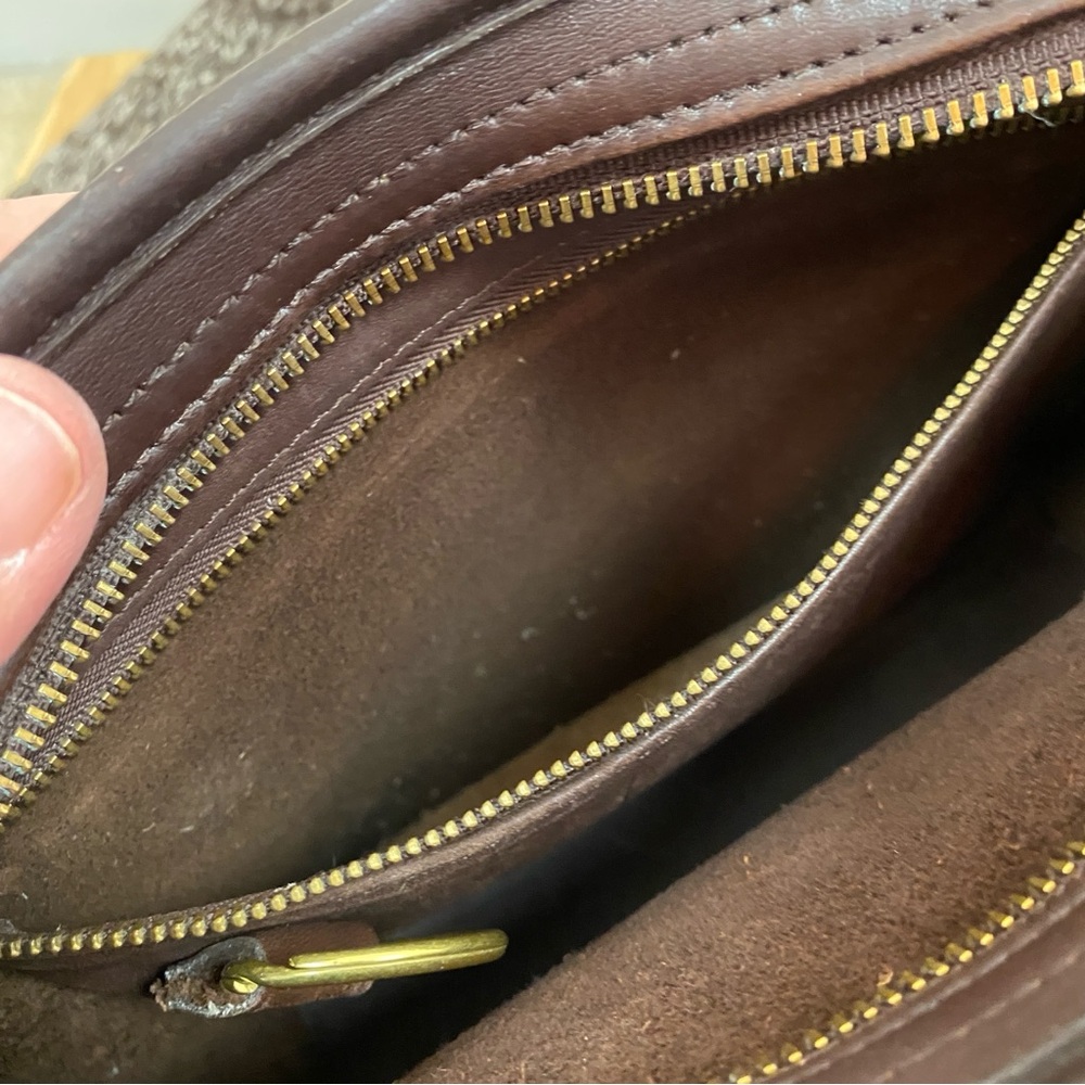 Vintage Coach Metropolis Zip Crossbody Shoulder Bag Mahogany - Picture 7 of 9